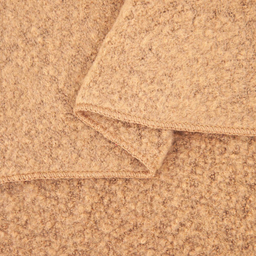 close up of the soft knitted acrylic fabric