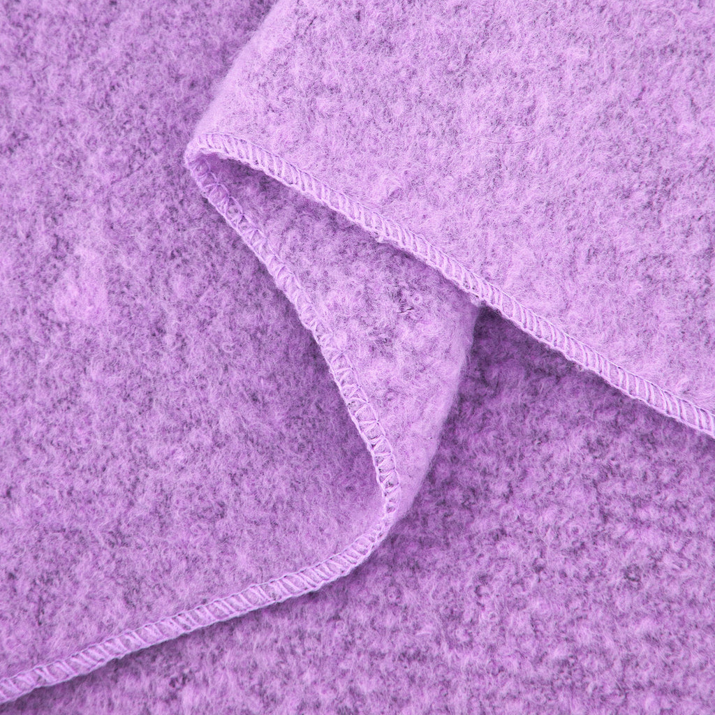 close up of the soft knitted acrylic fabric