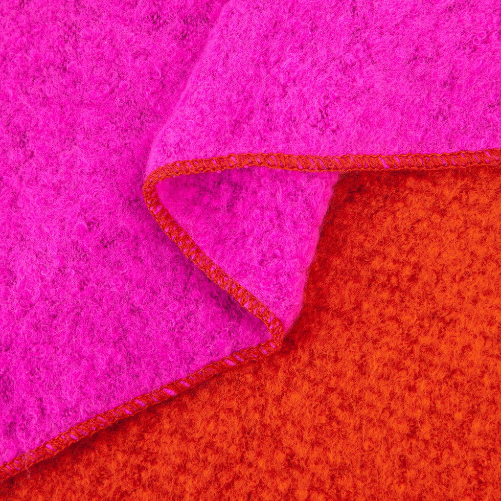 close up of the soft viscose knitted material of the winter blanket scarf