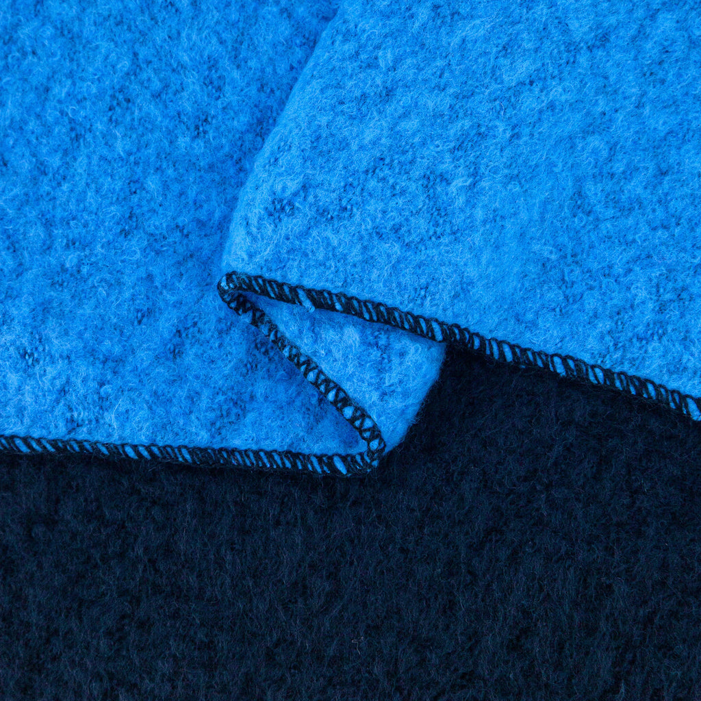 close up of the soft viscose knitted material of the winter blanket scarf