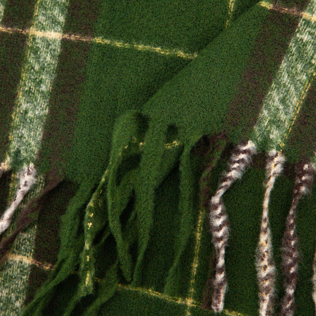 close up of the soft viscose knitted material of the winter blanket scarf