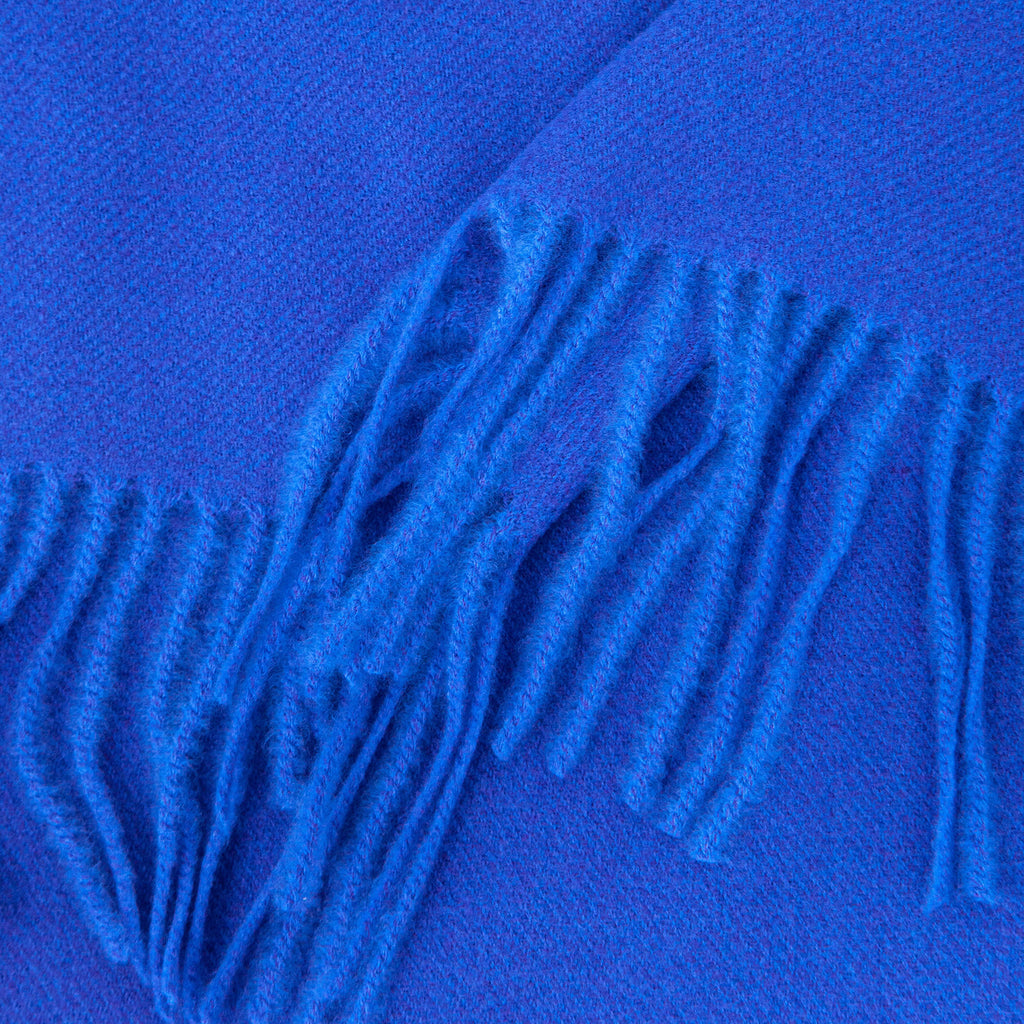 close up of the soft viscose knitted material of the winter blanket scarf