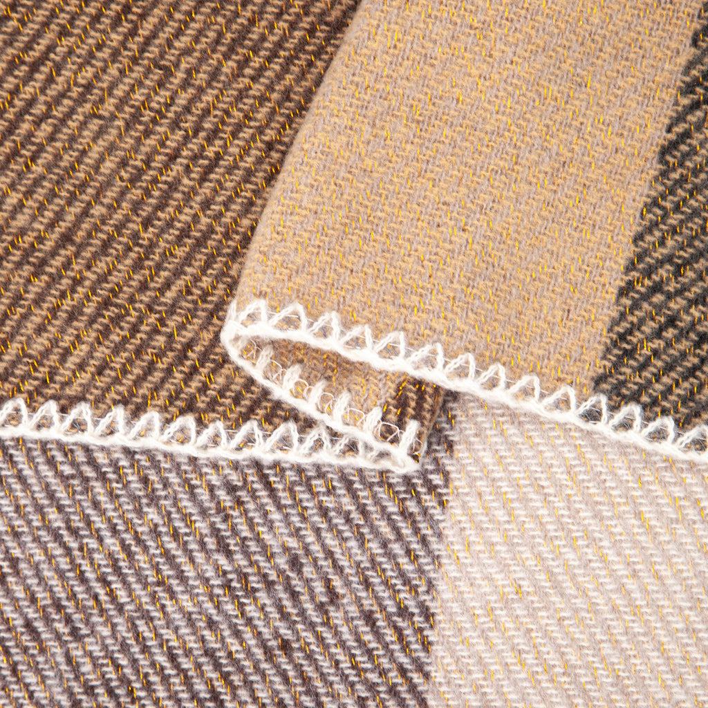 close up of the soft viscose knitted material of the winter blanket scarf