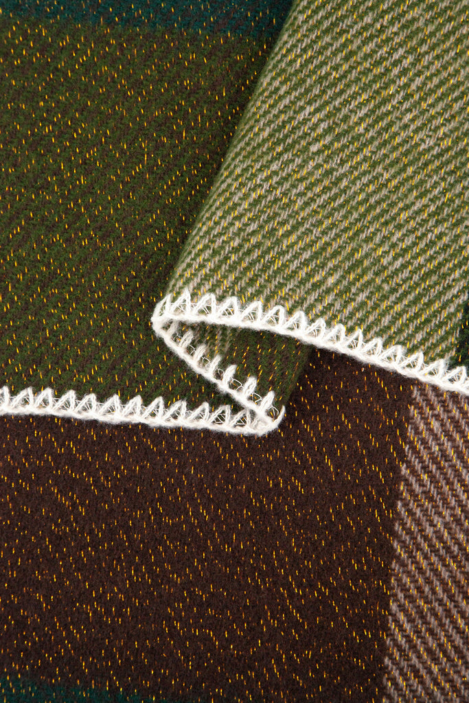 close up of the soft viscose knitted material of the winter blanket scarf