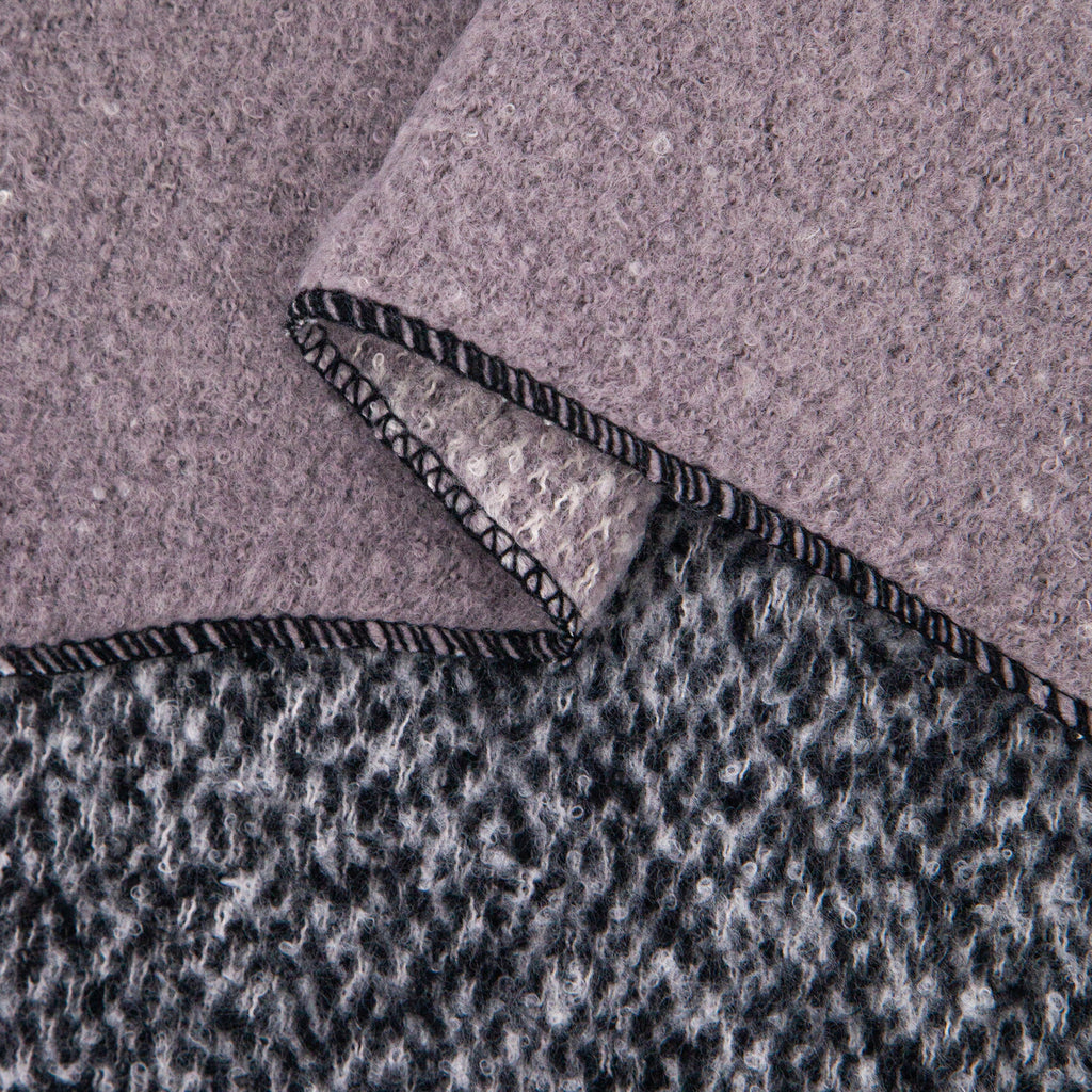 close up of the soft viscose knitted material of the winter blanket scarf