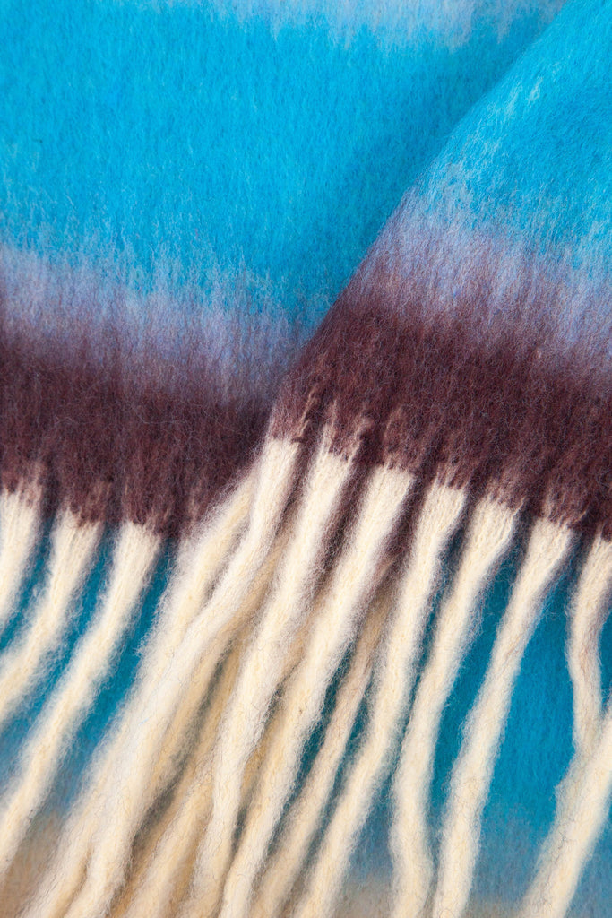 close up of the soft viscose knitted material of the winter blanket scarf