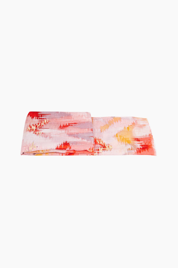 rumi-lightweight-scarf-red-glitter-ikat-print-folded-summer-weight