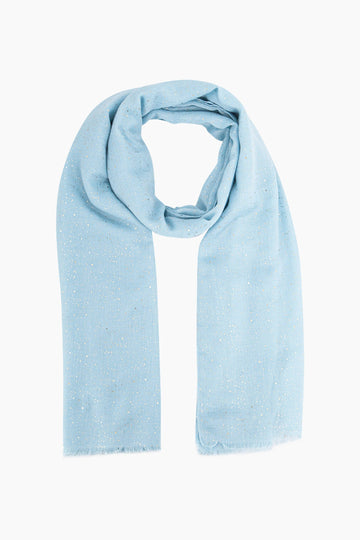 marisol-lightweight-scarf-blue-glitter-laying-flat