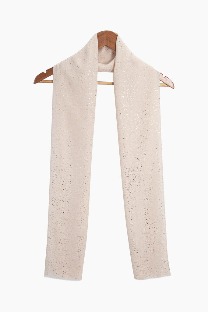 marisol-lightweight-scarf-cream-glitter-draped-around-a-coat-hanger