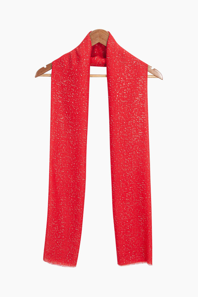 marisol-lightweight-scarf-red-glitter-draped-around-a-coat-hanger