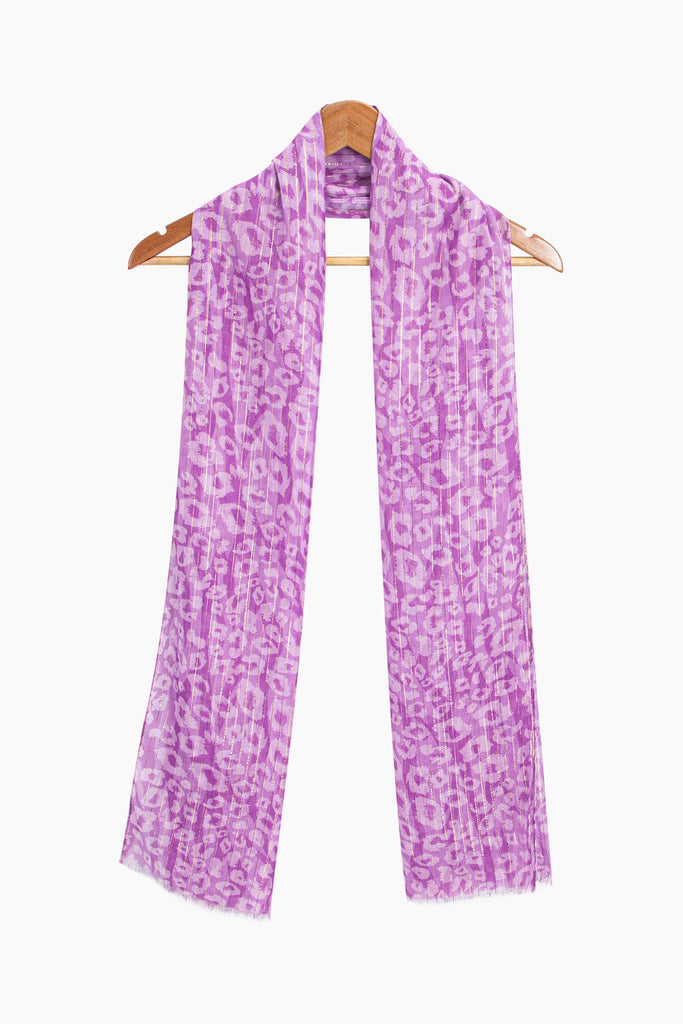 mika-lightweight-scarf-fuchsia-leopard-print-on-coat-hanger