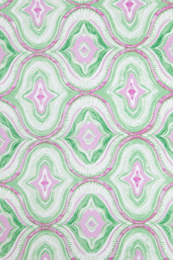 bree-lightweight-scarf-green-pink-moroccan-tiles-close-up-pattern