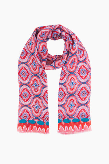 bree-lightweight-scarf-red-moroccan-tiles-pink-blue-dotted-border