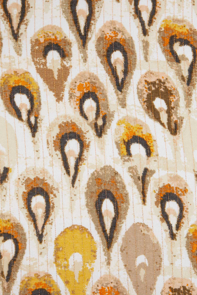 adler-lightweight-scarf-orange-gold-teardrop-close-up-foil-stripes-pattern