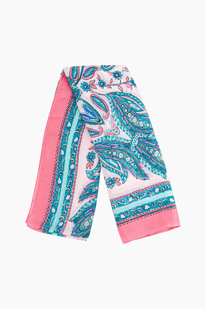 haven-lightweight-scarf-blue-paisley-print-folded-pink-border-floral-pattern