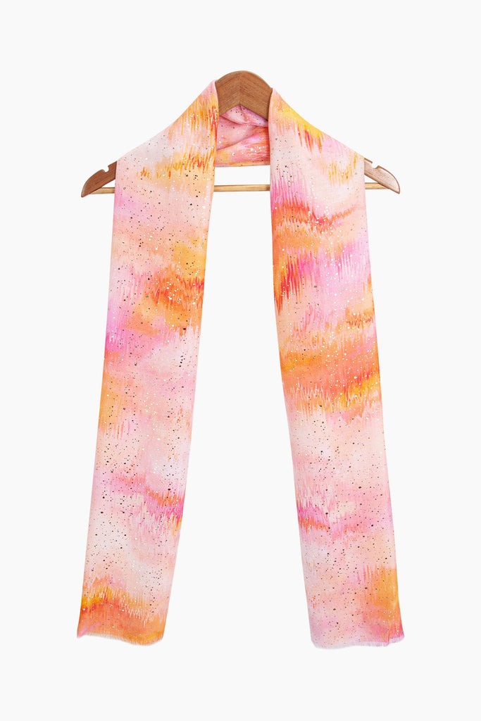 aurora-lightweight-scarf-pink-ombre-metallic-on-coat-hanger