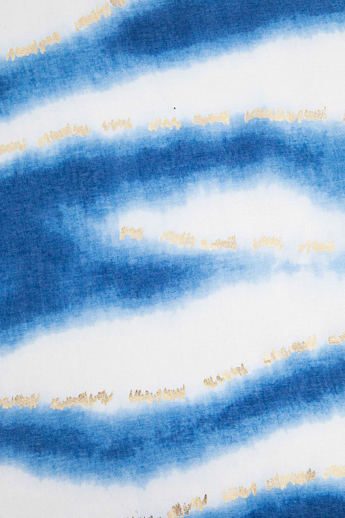 river-lightweight-scarf-blue-gold-metallic-stripe-close-up-foil-accents