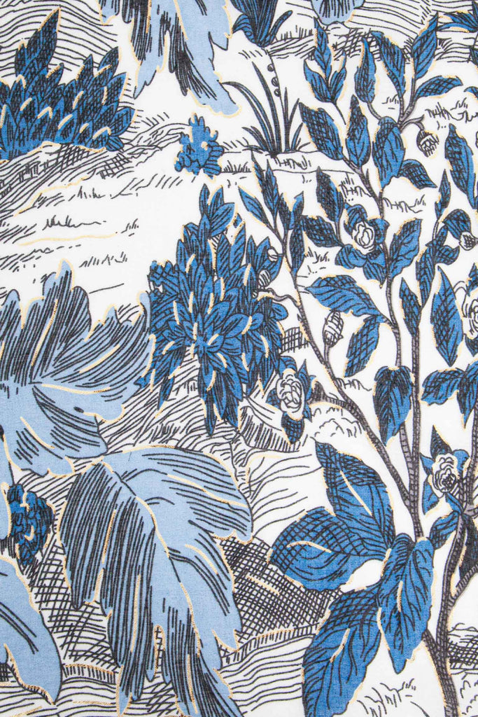 emery-lightweight-scarf-blue-floral-close-up-botanical-leaves-garden-pattern