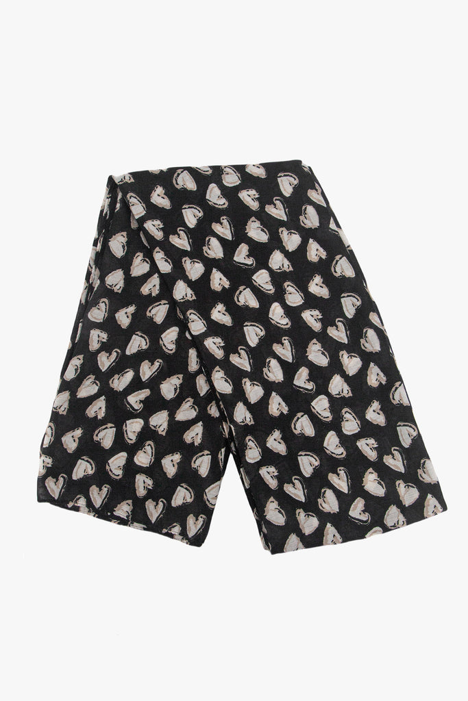 kara-black-white-hearts-lightweight-scarf-folded