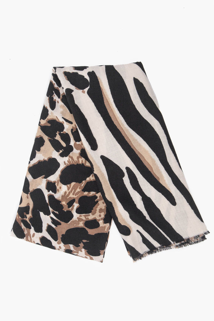 mabel-cream-animal-print-lightweight-scarf-folded