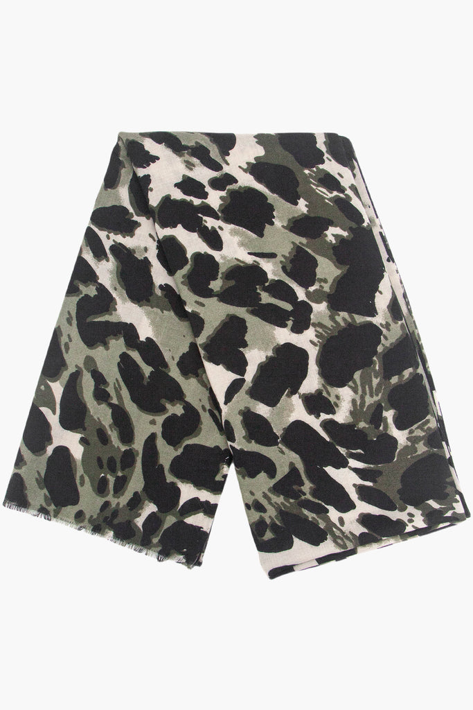 mabel-khaki-animal-print-lightweight-scarf-folded