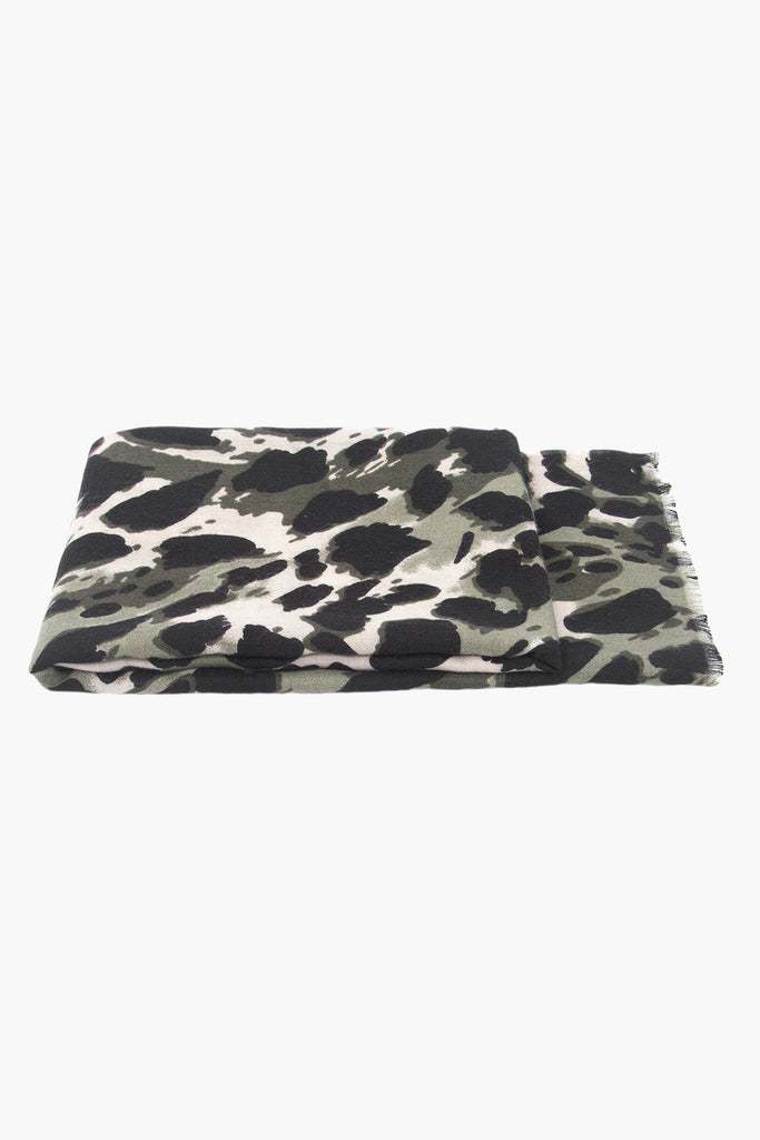 mabel-khaki-animal-print-lightweight-scarf-folded