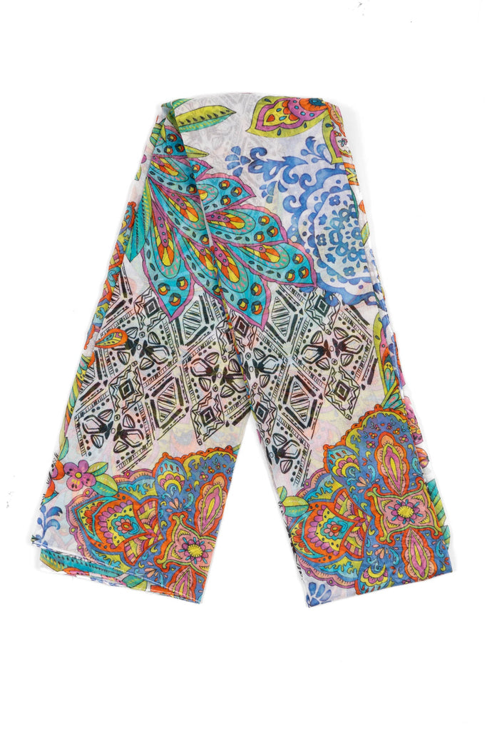 gaia-lightweight-cotton-scarf-blue-multi-mosaic-print-folded