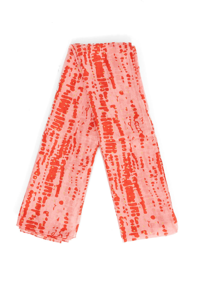 soraya-lightweight-cotton-scarf-red-pink-tie-dye-folded-pattern