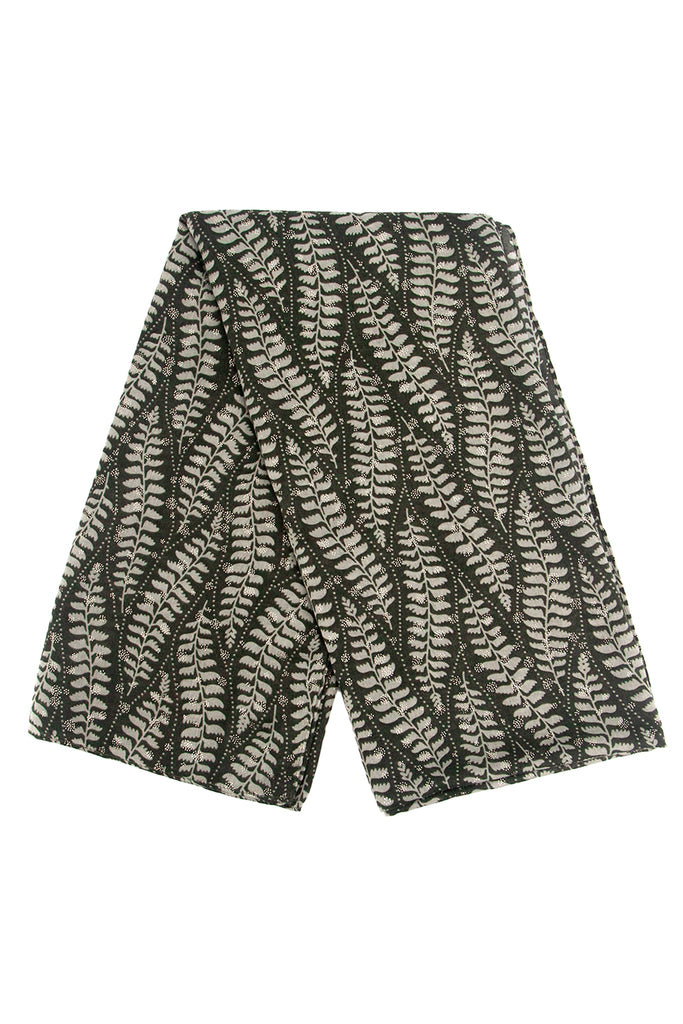 clover-khaki-fern-leaf-lightweight-scarf-folded