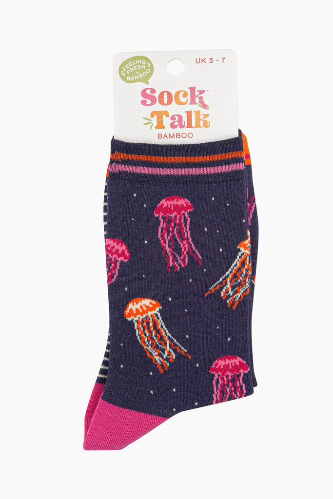womens-bamboo-socks-navy-jellyfish-in-sock-talk-packaging-the-ankle-socks-are-a-uk-size-3-7