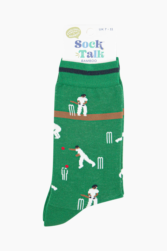 mens-bamboo-socks-green-cricket-players-in-sock-talk-packaging-socks-are-uk-7-11