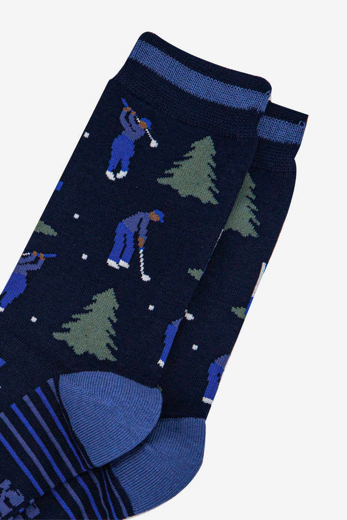 mens-bamboo-socks-navy-blue-denim-blue-golfer-and-trees-close-up