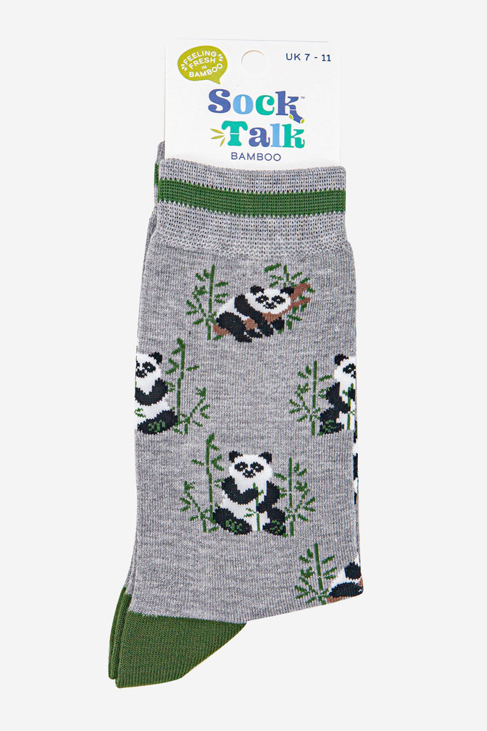 mens-bamboo-socks-grey-marl-panda-in-sock-talk-packaging