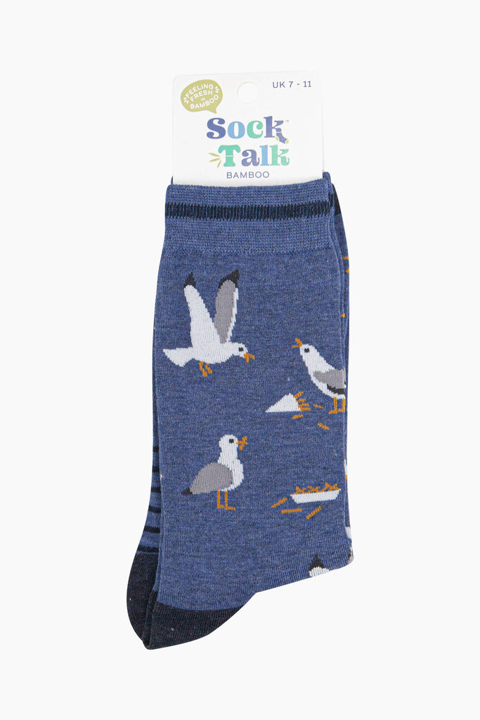 mens-bamboo-socks-denim-blue-thieving-seagulls-in-sock-talk-packaging-uk-size-7-11