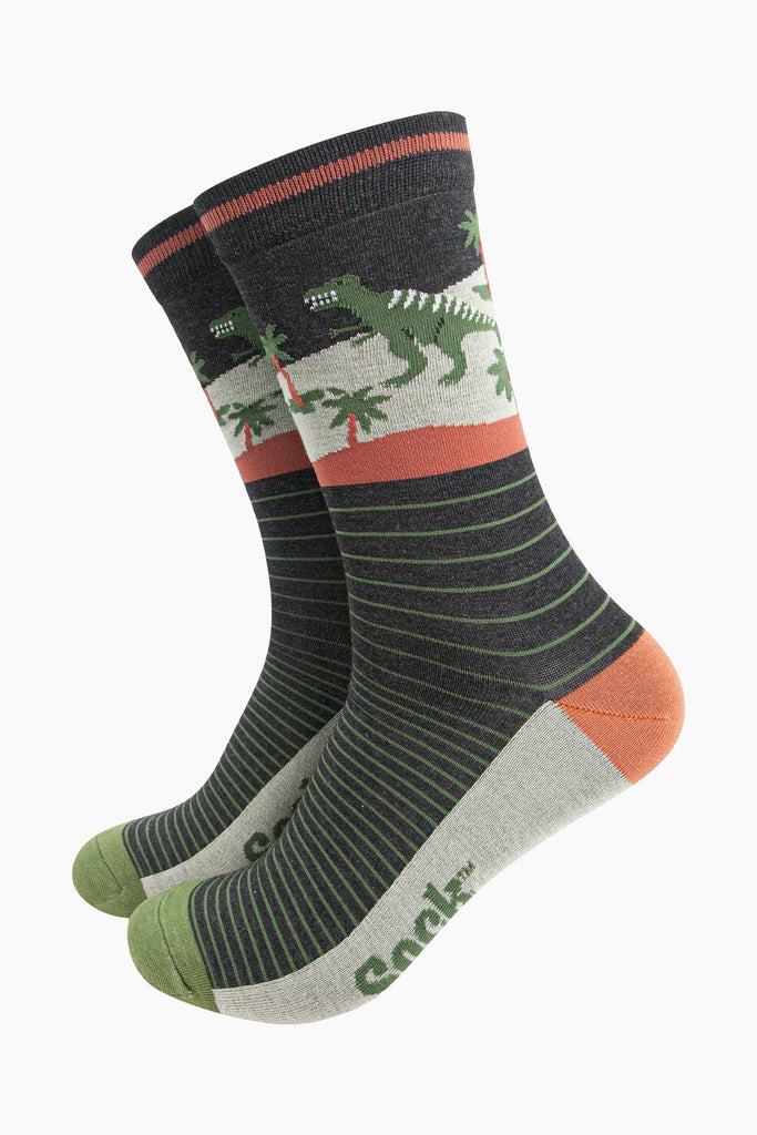 mens-socks-gift-box-black-dinosaur-trex-palm-trees