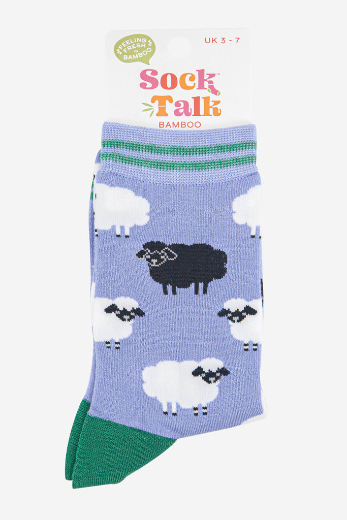 womens-bamboo-socks-light-blue-green-black-sheep-in-sock-talk-packaging