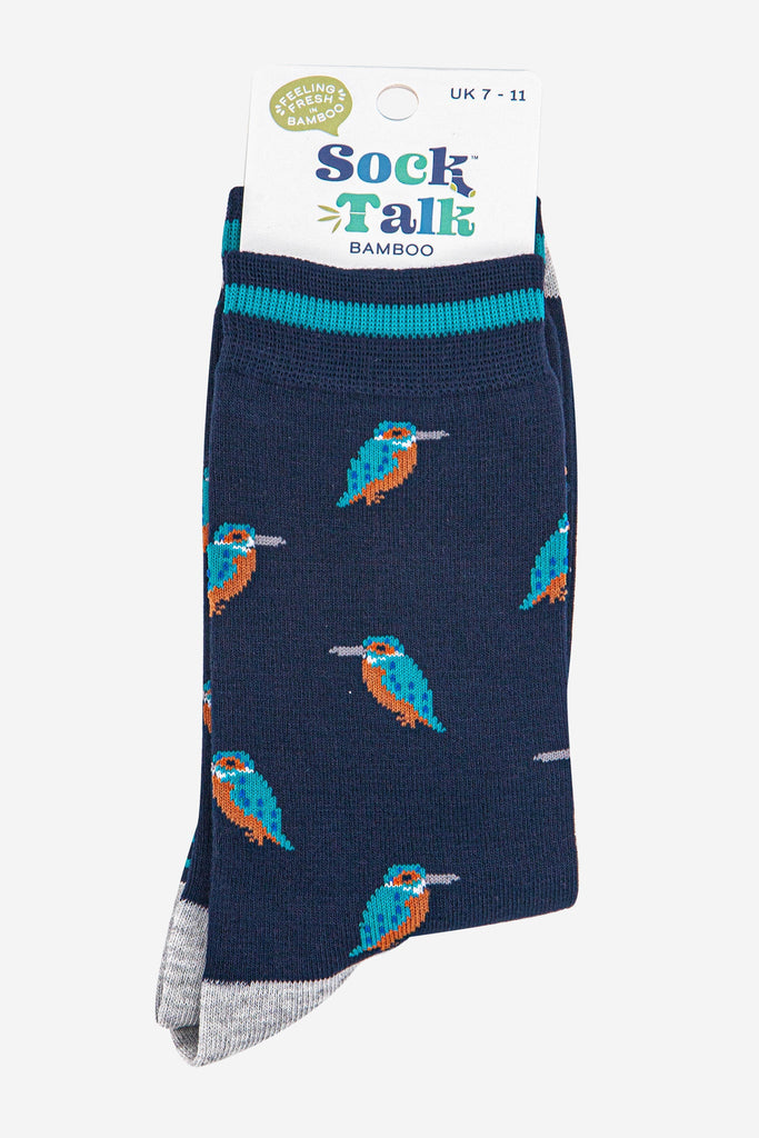 mens-bamboo-socks-navy-blue-light-grey-kingfishers-in-sock-talk-packaging