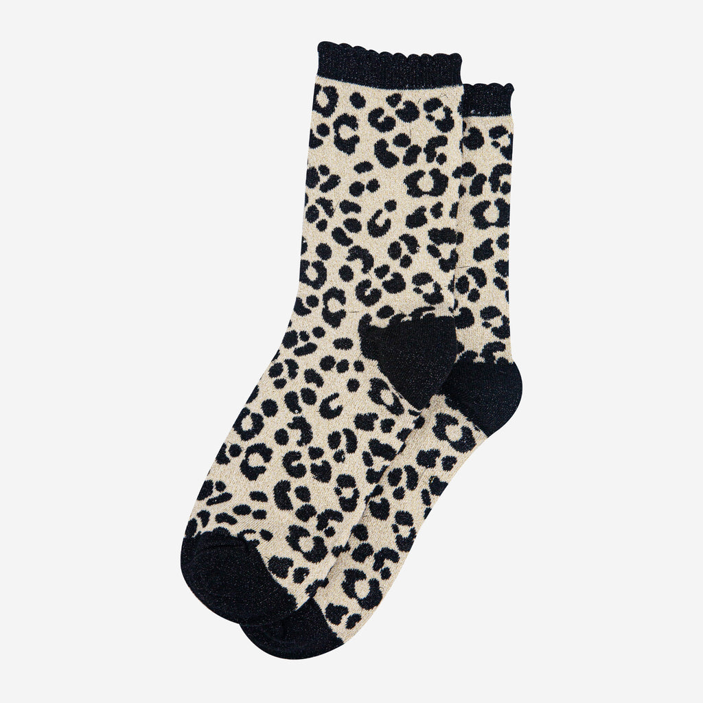 womens-cream-leopard-print-glitter-socks-laying-flat