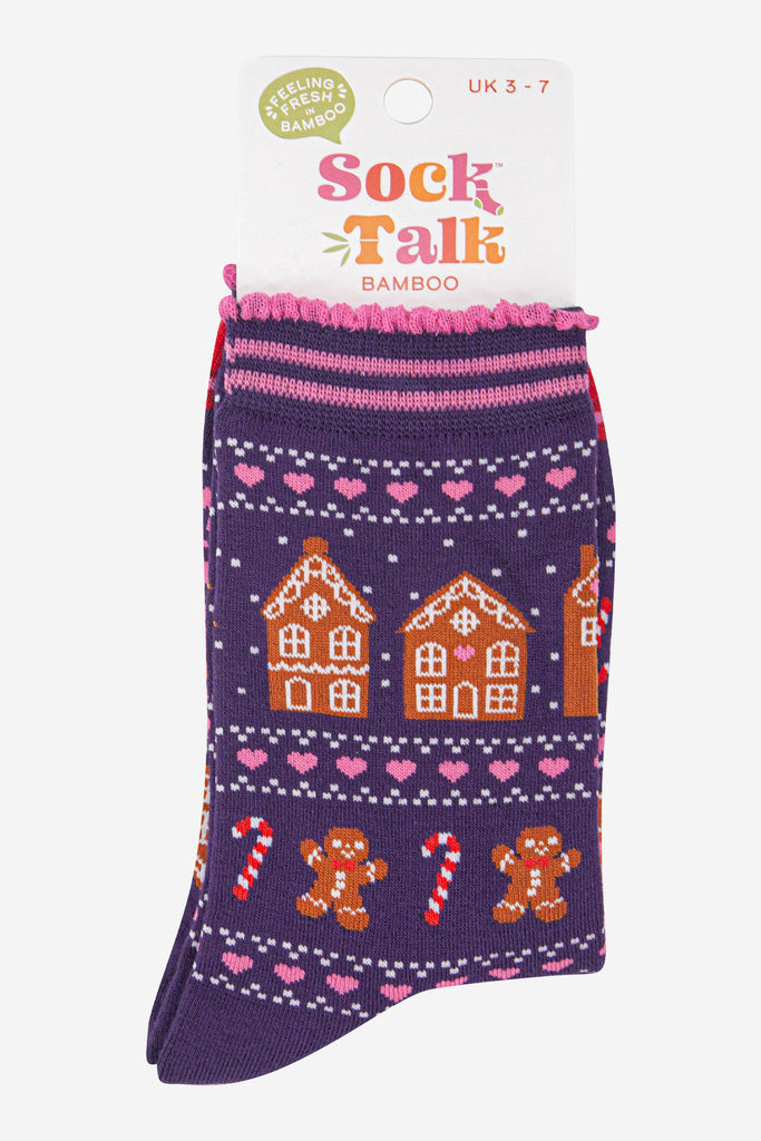 womens-bamboo-socks-navy-blue-red-gingerbread-fair-isle-in-sock-talk-packaging