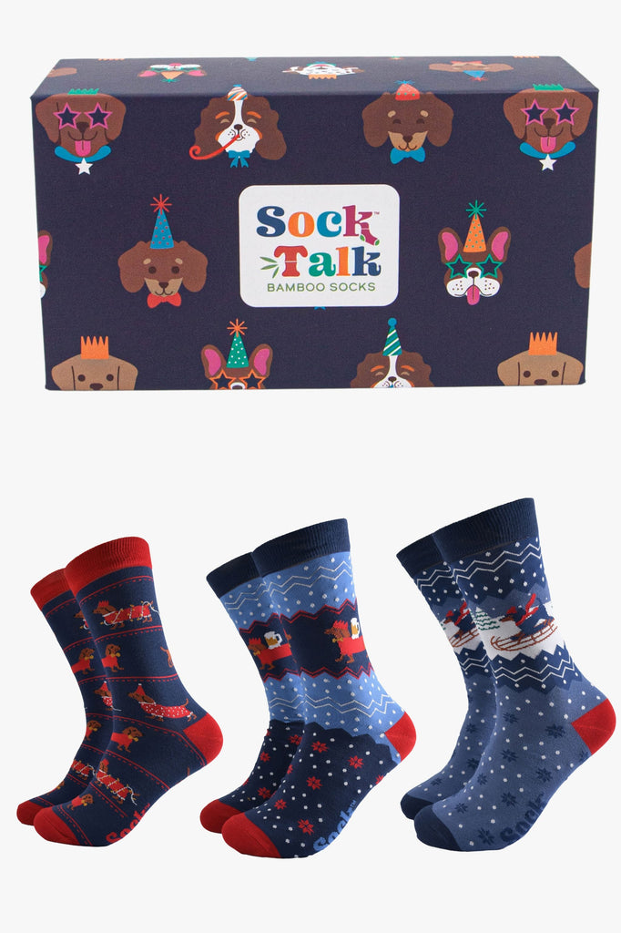 mens-socks-gift-box-navy-winter-sausage-dogs