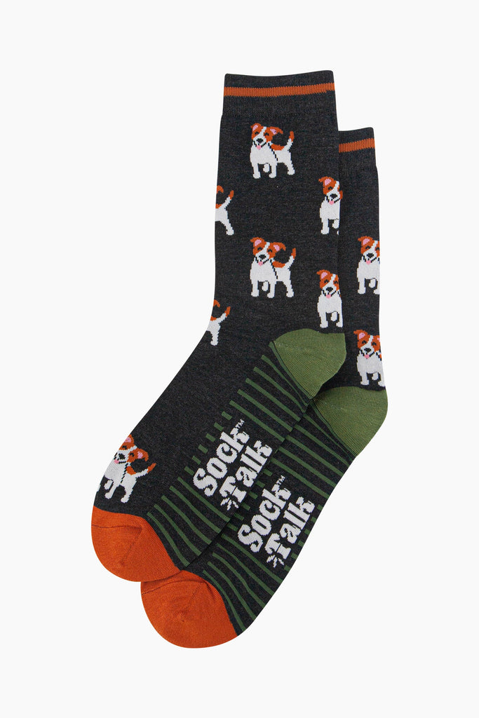 mens-bamboo-socks-black-jack-russell-dogs-laying-flat