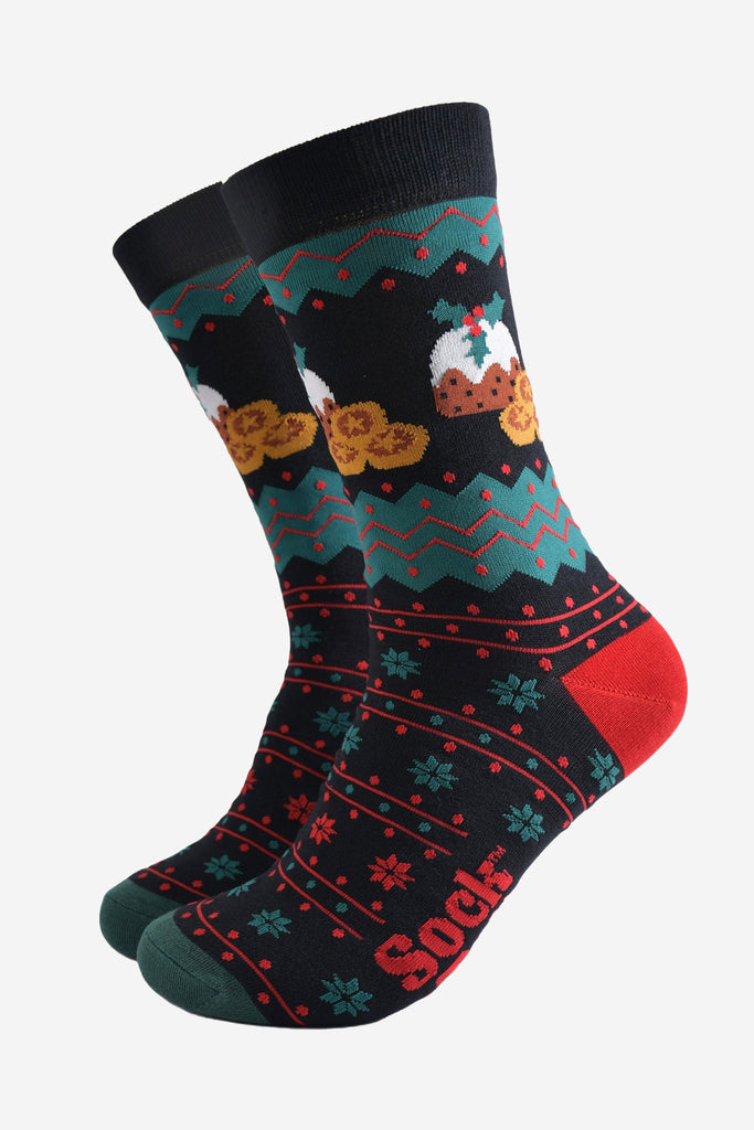 mens-socks-gift-box-black-christmas-food-xmas-pies-puddings
