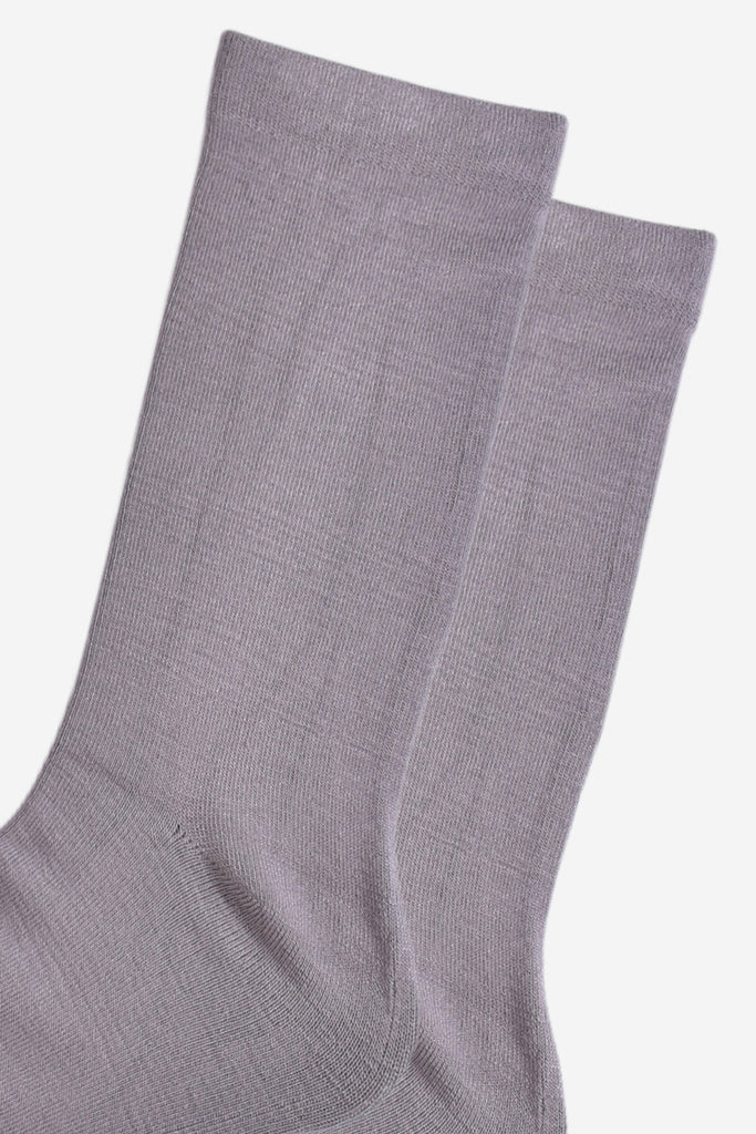 close up of the plain grey socks