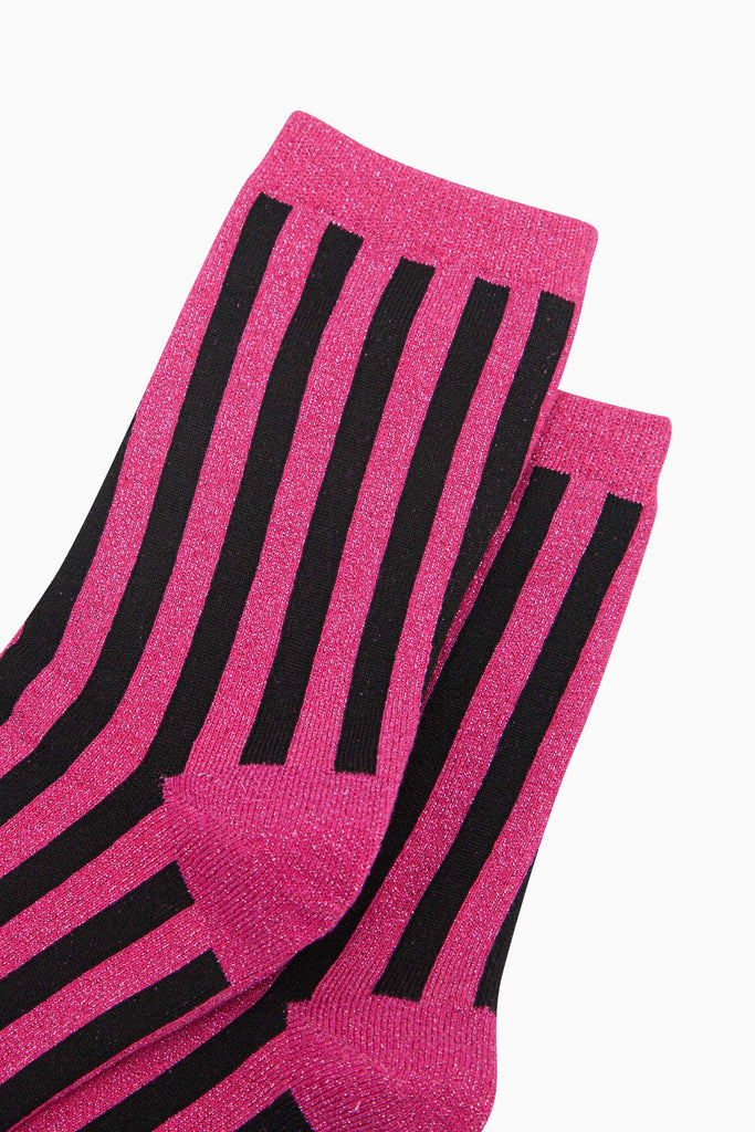 womens-glitter-socks-hot-pink-black-stripes-close-up-pink-black-stripes-silver-glitter-sparkle