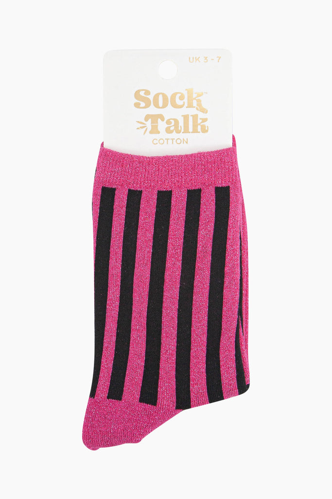 womens-glitter-socks-hot-pink-black-stripes-in-sock-talk-packaging-uk-size-3-7
