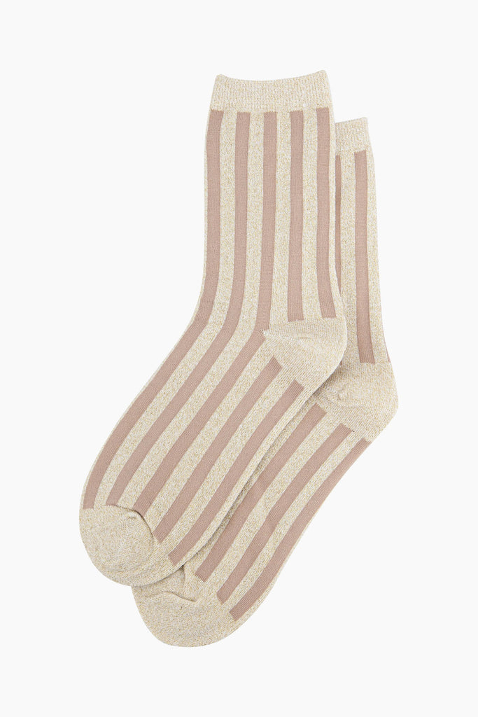 womens-glitter-socks-cream-gold-stripes-laying-flat-all-over-sparkle