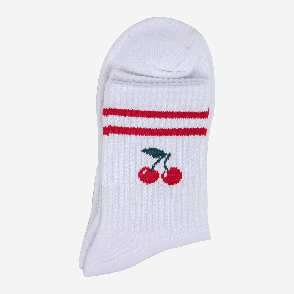 womens-sporty-socks-white-cherries-folded-striped-cuff