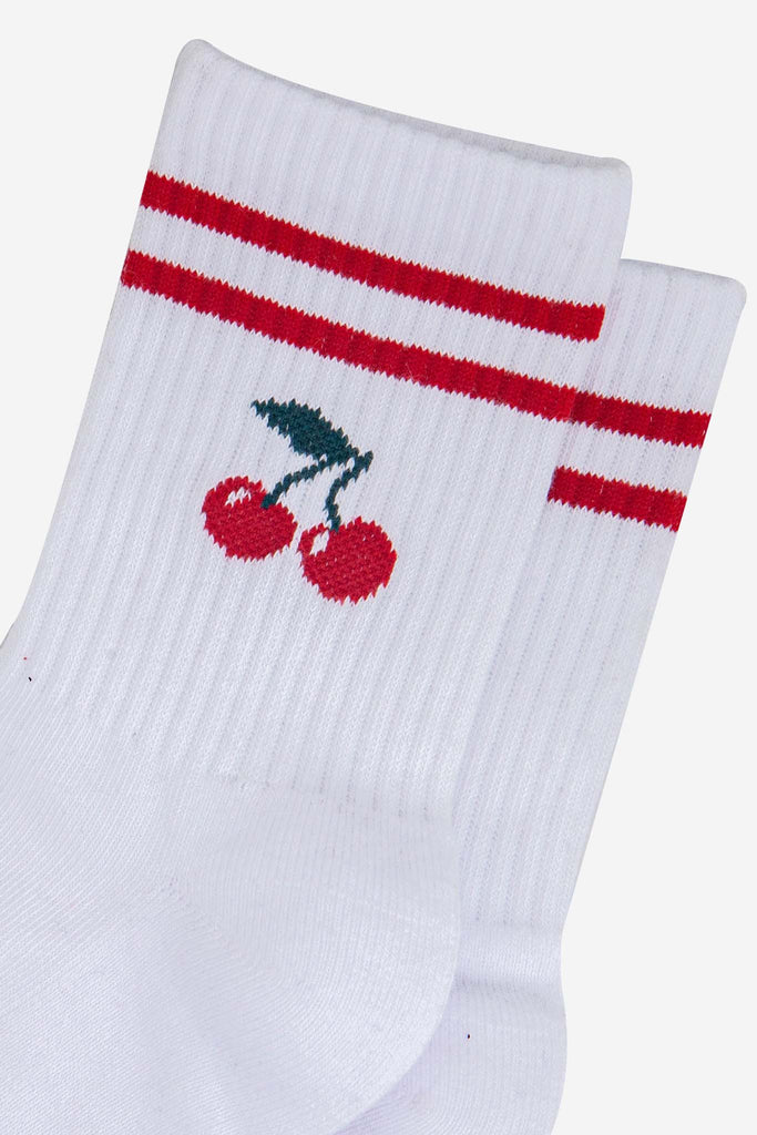 womens-sporty-socks-white-cherries-close-up-ribbed-cotton