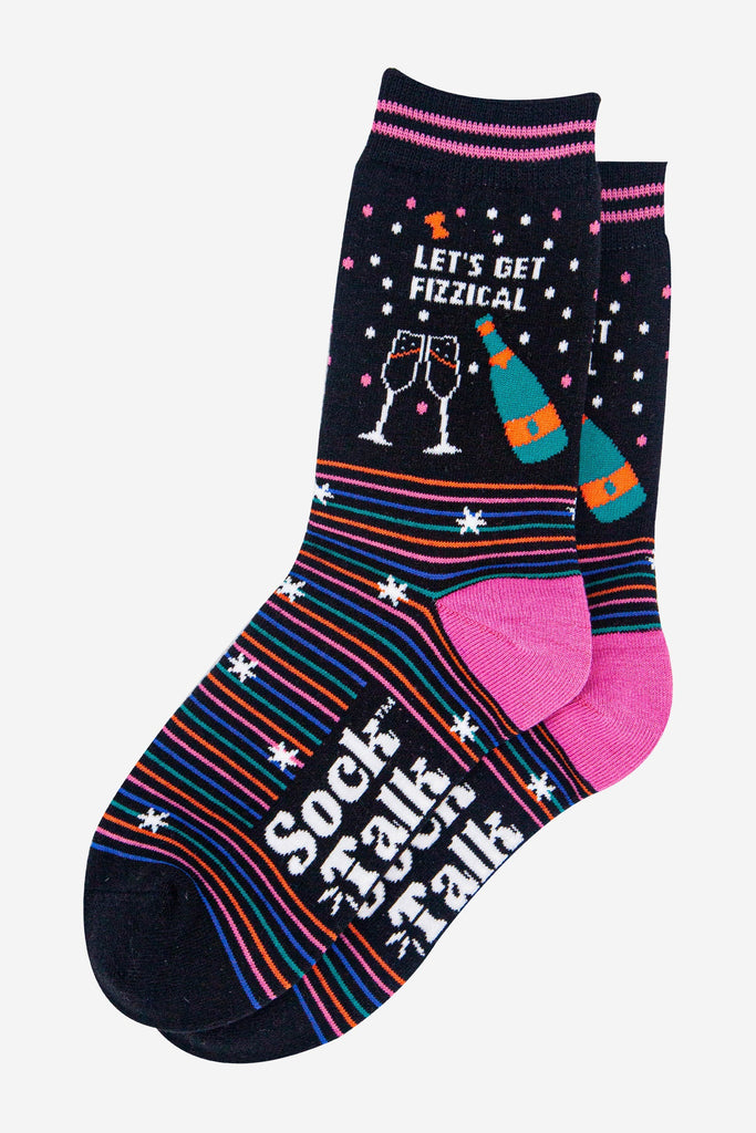 womens-combed-cotton-ankle-socks-black-get-fizzical-laying-flat