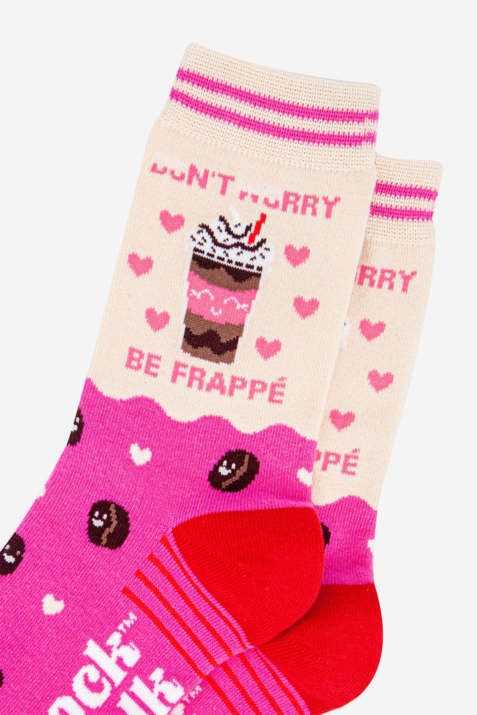 womens-combed-cotton-ankle-socks-pink-cream-be-frappe-close-up